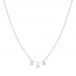 Persee - Danae Diamond Necklace 3 Diamonds White Gold 